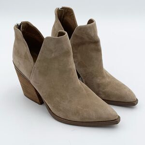 Steve Madden Alyse Women's Tan Suede Ankle Boots western style size 7.5